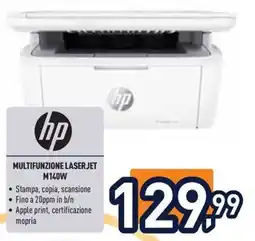 Unieuro Hp multifunzione laserjet m140w offerta