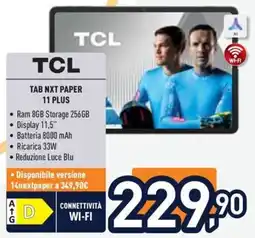 Unieuro TCL TAB NXT PAPER 11 PLUS offerta