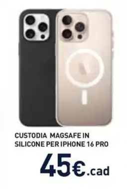 Unieuro Custodia Magsafe in silicone per iPhone 16 Pro offerta