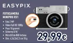 Unieuro Easypix fotocamera minipro xs1 offerta