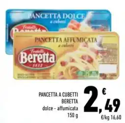 Conad Superstore Pancetta a cubetti Beretta offerta