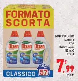 Conad Superstore Detersivo liquido lavatrice Dixan classico - color offerta