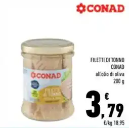 Conad Superstore Filetti di tonno Conad all'olio di oliva offerta