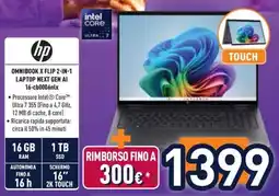 Unieuro Hp Omnibook X Flip 2-in-1 Laptop Next Gen AI offerta