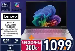 Unieuro Lenovo YOGA SLIM 7i AURA EDITION offerta