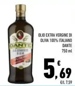 Conad Margherita Olio extra vergine di oliva 100% italiano Dante offerta