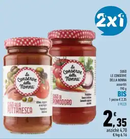 Conad Margherita Le conserve della nonna sugo assortiti offerta