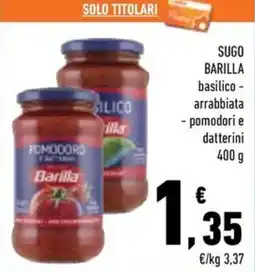 Conad Margherita Sugo Barilla basilico - arrabbiata offerta