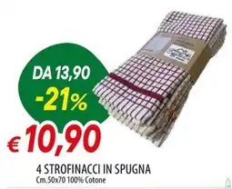 IperFamila 4 strofinacci in spugna offerta