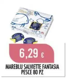 Scelgo Mareblu salviette fantasia pesce offerta