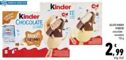 Conad Superstore Kinder Chocolate Ice Cream Milky Caramel offerta