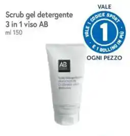 IperFamila Scrub gel detergente 3 in 1 viso AB offerta