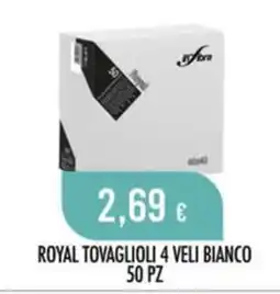 Scelgo Royal tovaglioli 4 veli bianco offerta