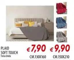 IperFamila Plaid soft touch tinta unita offerta