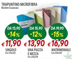 IperFamila Trapuntino microfibra bicolor casaxcasa offerta