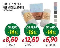 IperFamila Lenzuola melange jasmine offerta