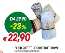 IperFamila Plaid soft touch biagiotti home offerta
