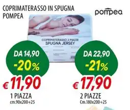 IperFamila Coprimaterasso in spugna Pompea offerta