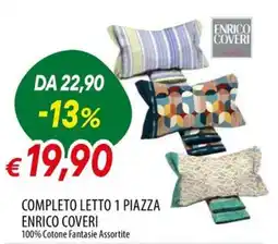 IperFamila Completo letto 1 piazza Enrico Coveri offerta