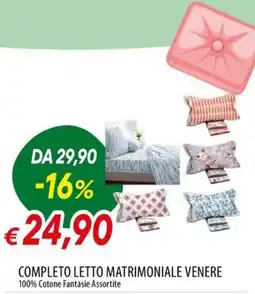 IperFamila Completo letto matrimoniale Venere offerta