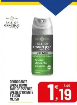 Ard Discount Deodorante spray uomo tale of essence spezie d'oriente e cuoio offerta