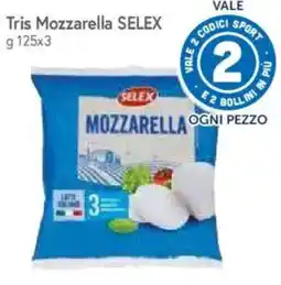 IperFamila Tris Mozzarella SELEX offerta
