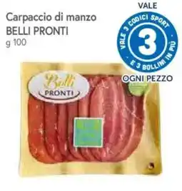 IperFamila Carpaccio di manzo Belli Pronti offerta