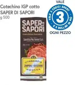 IperFamila Cotechino IGP cotto Saper di Sapori offerta