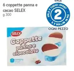 IperFamila Coppette panna e cioccolato SELEX offerta