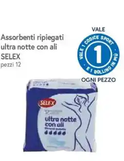 IperFamila Assorbenti ripiegati ultra notte con ali SELEX offerta