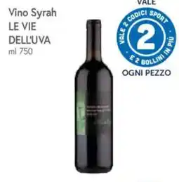 IperFamila Vino Syrah Le Vie Dell'Uva offerta