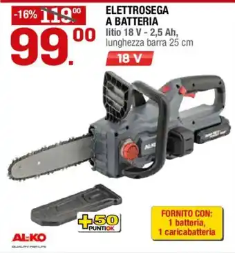 Elettrosegna a batteria Al-Ko