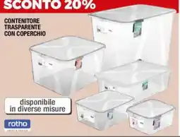 Brico OK Contenitore trasparente con coperchio rotho offerta