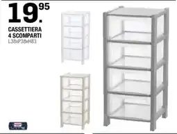 Brico OK Cassetiera 4 scomparti offerta