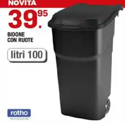 Brico OK Bidone con ruote rotho offerta