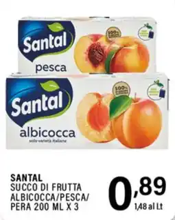 Gecop Santal succo di frutta albicocca/pesca/pera offerta