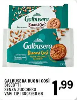 Gecop Galbusera Buoni Così biscotti senza zucchero offerta