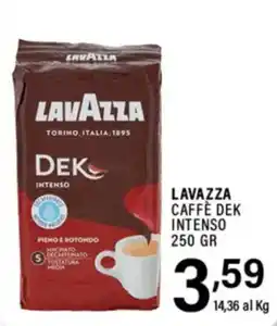 Gecop Lavazza caffè Dek intenso offerta