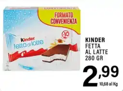 Gecop Kinder fetta al latte offerta