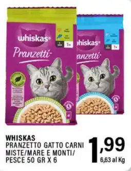 Gecop Whiskas Pranzetto Gatto Carni Miste/Mare E Monti/Pesce offerta