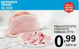 Gecop Prosciutto cotto fiordicotto Fiorucci offerta