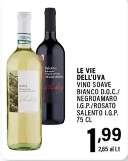 Gecop Le vie dell'uva vino soave bianco d.o.c./negroamaro i.g.p./rosato salento i.g.p. offerta