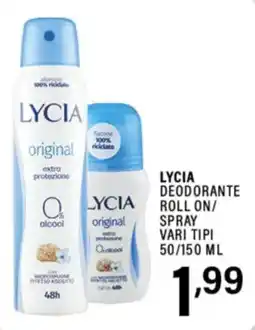 Gecop Lycia deodorante roll on/spray offerta