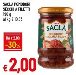 IperFamila Saclà pomodori secchi a filetti offerta