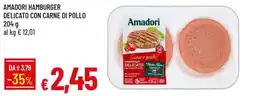 IperFamila Amadori hamburger delicato con carne di pollo offerta