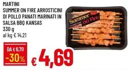 IperFamila Martini summer on fire arrostiticini di pollo panati marinati in salsa bbq kansas offerta