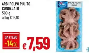 Arbi polpo pulito