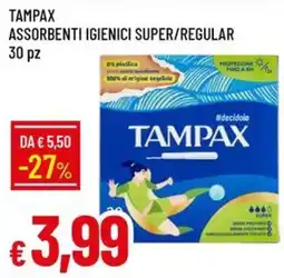 IperFamila Tampax assorbenti igienici super/regular offerta