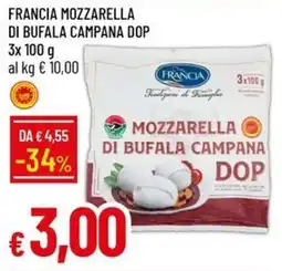 IperFamila Francia mozzarella di bufala campana dop offerta