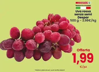 Uva rossa senza semi Despar